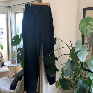 Fashion to figure high waist black jeans